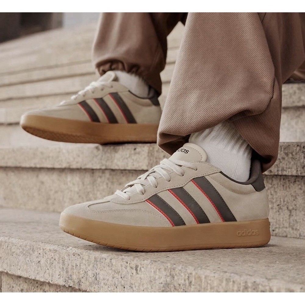 Adidas Barreda Sneakers Men's 11 Tan Gum Sole Skater CaliCore JP7100 Grunge